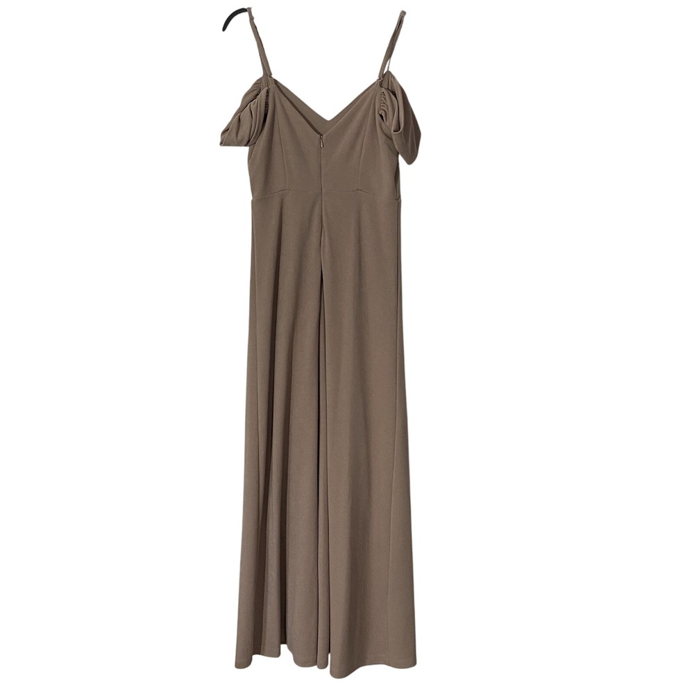 Birdy Grey Bridesmaid Dress Size Medium Taupe‎ Drape Sleeves - Picture 3 of 5